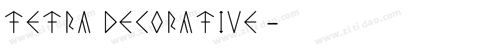 Tetra decorative字体转换